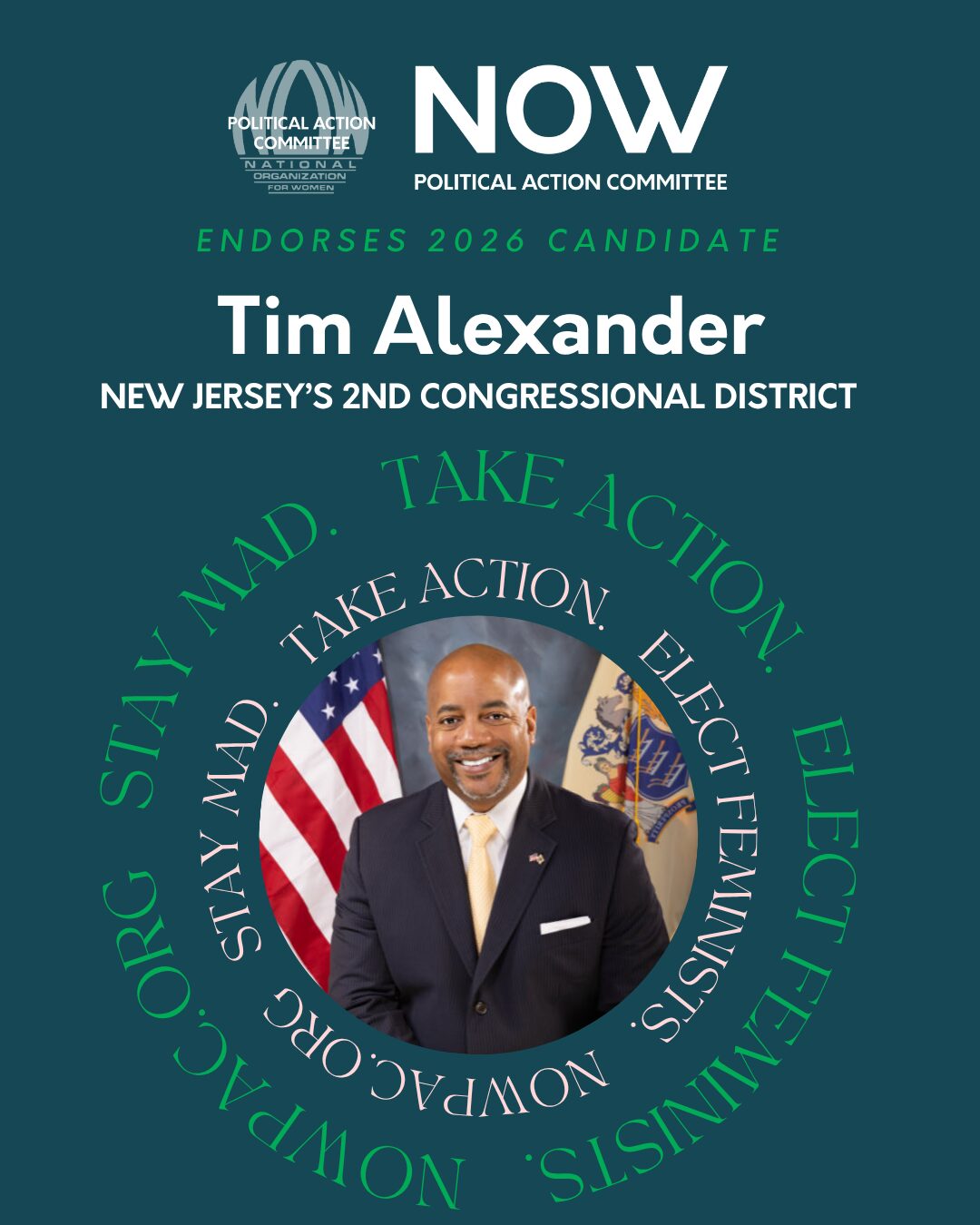 Tim Alexander speaking to a N.O.W. NJ member